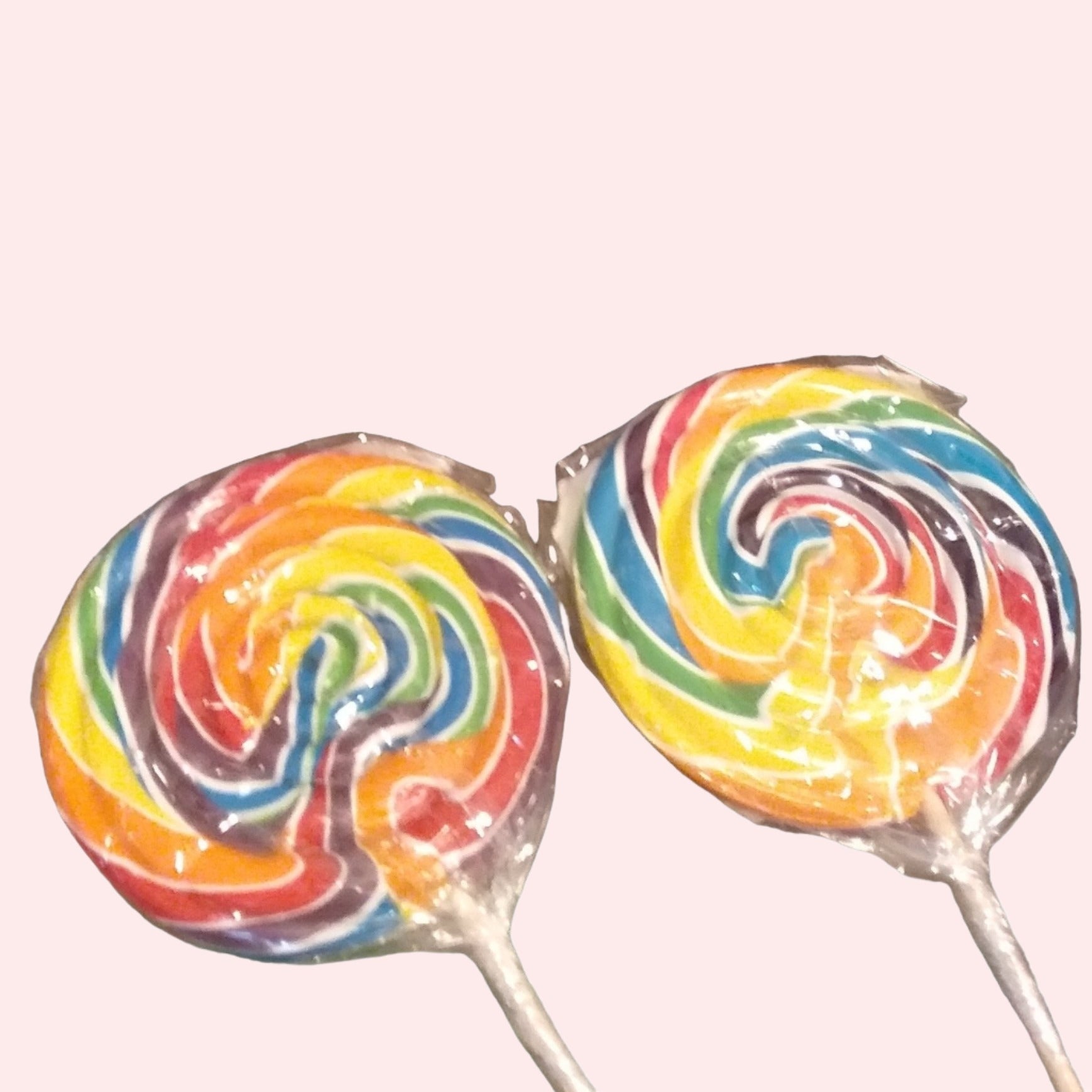 6 oz. Rainbow Swirl lollipop