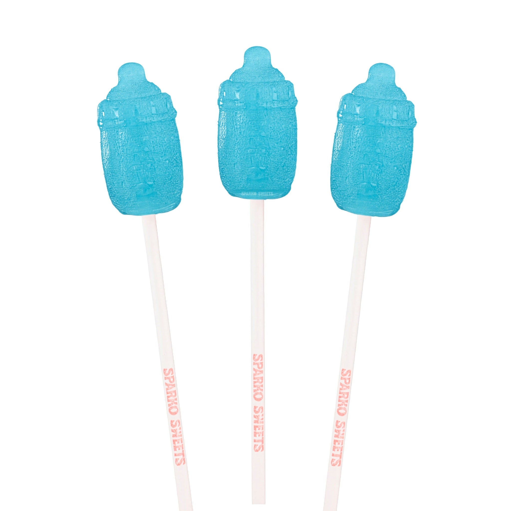 Baby 3D Blue Baby Bottle Lollipops - Blue Raspberry (24 Pieces)