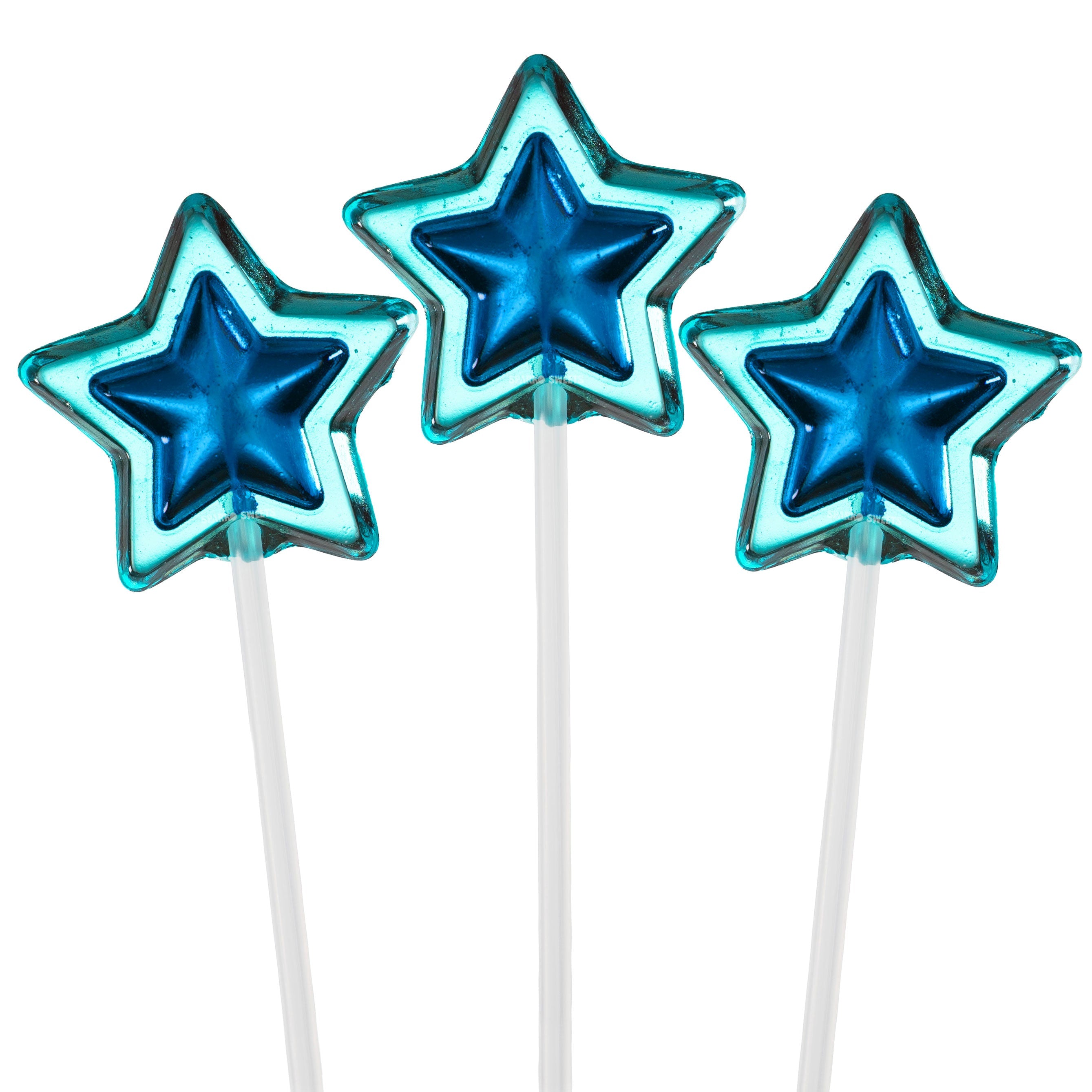 Baby & Navy Blue Star Twinkle Lollipops (100 Pops)